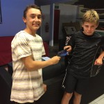 Tuesday 5th January 2016 – Club Night  tonights photo shows club member Tim Hyde presenting Luke with a movie voucher