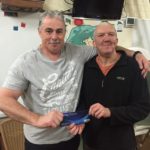 Tues 30th August 2016 : Tonights photo show Louis Botes presenting Malcolm with a movie voucher