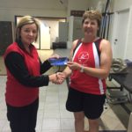 Tues 15th Nov 2016 : Tonights photo shows Judith Thompson presenting Simone Burge with a movie voucher