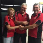 Tuesday 20th December 2016 : Club Committee member David Griffiths presenting tonights winners Jerry and Marg Alderson with movie vouchers