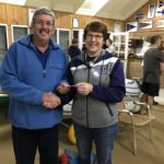 Tues 6th Spetember 2017 : Tonights photo shows club Treasurer Simone Burge presenting Dave Griifiths with a movie voucher.