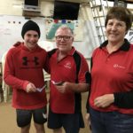 Tues 19th September 2017 : Tonight’s photo shows club Treasurer Simone Burge presenting David Gardiner and Tim Hyde with movie vouchers.