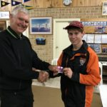 Tues 26th September 2017 : Tonight’s photo shows club member Tom Green presenting Jerry with a movie voucher