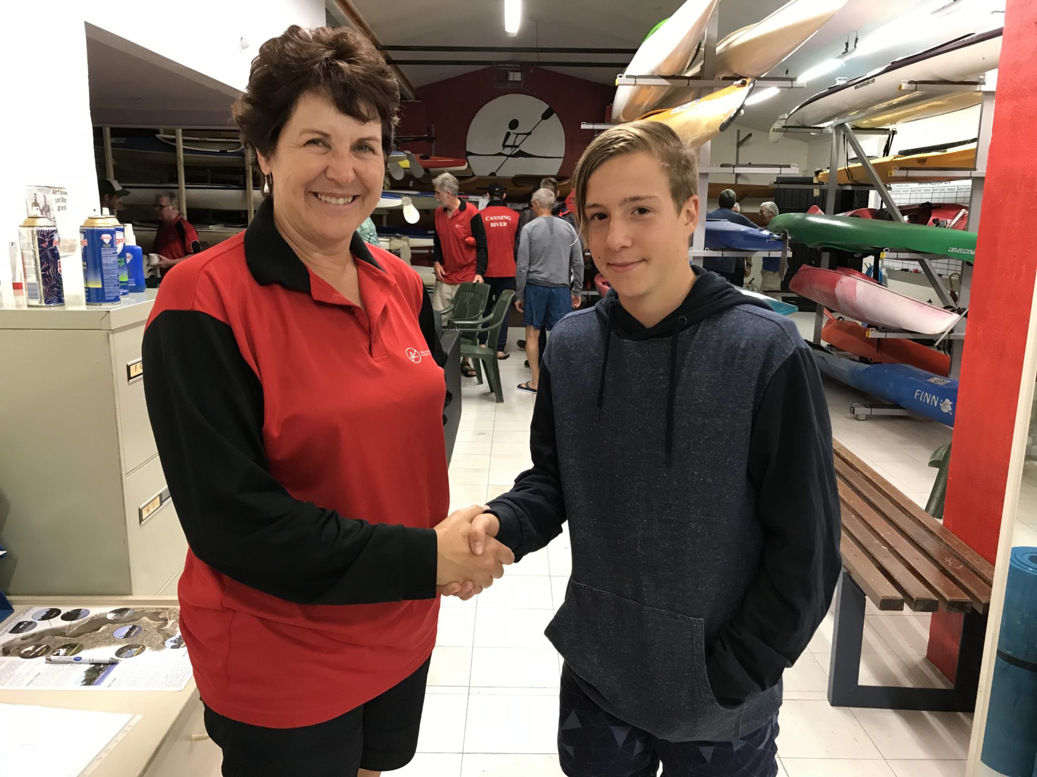 Tues 31st October 2017 : Tonights photo shows Club Treasurer Simone Burge presenting Noah with the winners prize
