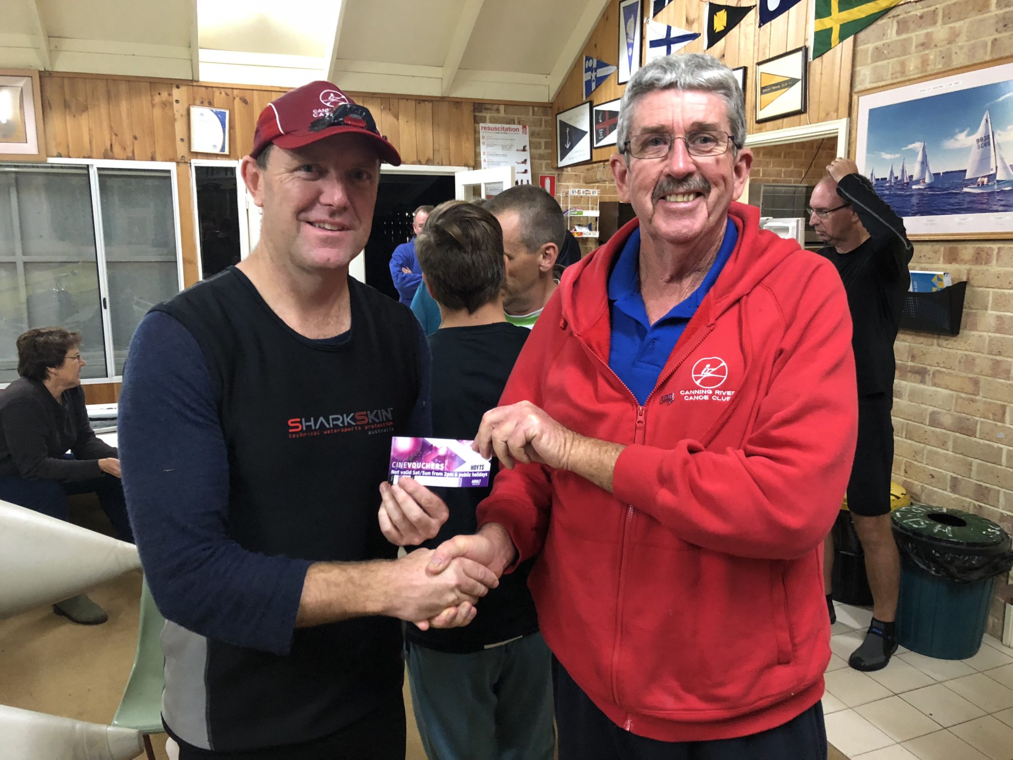Tuesday 29th May 2018 : Tonight’s photo shows Dave Griffiths presenting Simon O’Sullivan with a movie voucher