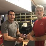 Tues 20th November 2018 : Tonight’s photo shows club member Steve Coward presenting Stuart Hyde with a movie voucher.