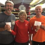Tuesday 29th January 2019 : Tonight’s photo shows club Secretary Judith Thompson presenting David Griffiths and Ken Ringrose with the winners movie vouchers.