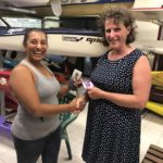 Tuesday 19th February 2019 : Tonight’s photo shows club member Nishani Jacob presenting Cindy Coward with the winners movie voucher
