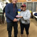 Tuesday 16th July 2019 : Tonight’s photo shows club member Nishani Jacob presenting tonights winner Doug Hodson with a movie voucher.