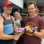 Tuesday 4th February 2020 : Tonight’s photo shows member Simon O’Sullivan presenting Kristian Maliphant with the winners movie voucher. 