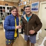 Tuesday 16th June 2020 : Tonight’s photos shows club member Noah Boldy who also set the 4th ever fastest time on the course tonight presenting Peter Farrell with a movie voucher.