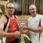 Tuesday 7th September 2021 : Tonight’s photos shows Club Treasurer David Urquhart presenting tonight’s winner Christian Thompson with a movie voucher.