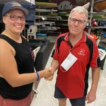 Tuesday 1st March 2022 : Tonight’s photos shows club member Malorie presenting David Gardiner with a movie voucher.
