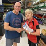 Tuesday 17th January 2023 : Tonight’s photo shows club Committee Member Judith Thompson presenting Mark Sedgwick with a movie voucher prize.