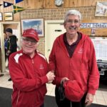 Tuesday 13th June 2023 : Tonight’s photo shows club Vice President David Griffiths presenting David Gardiner with a CRCC cap prize.