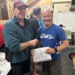 Tuesday 2nd April 2024 : Tonight’s photo shows Club Treasurer Phil Ryles presenting Alistair Fox with  a movie voucher.